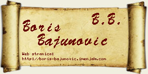 Boris Bajunović vizit kartica